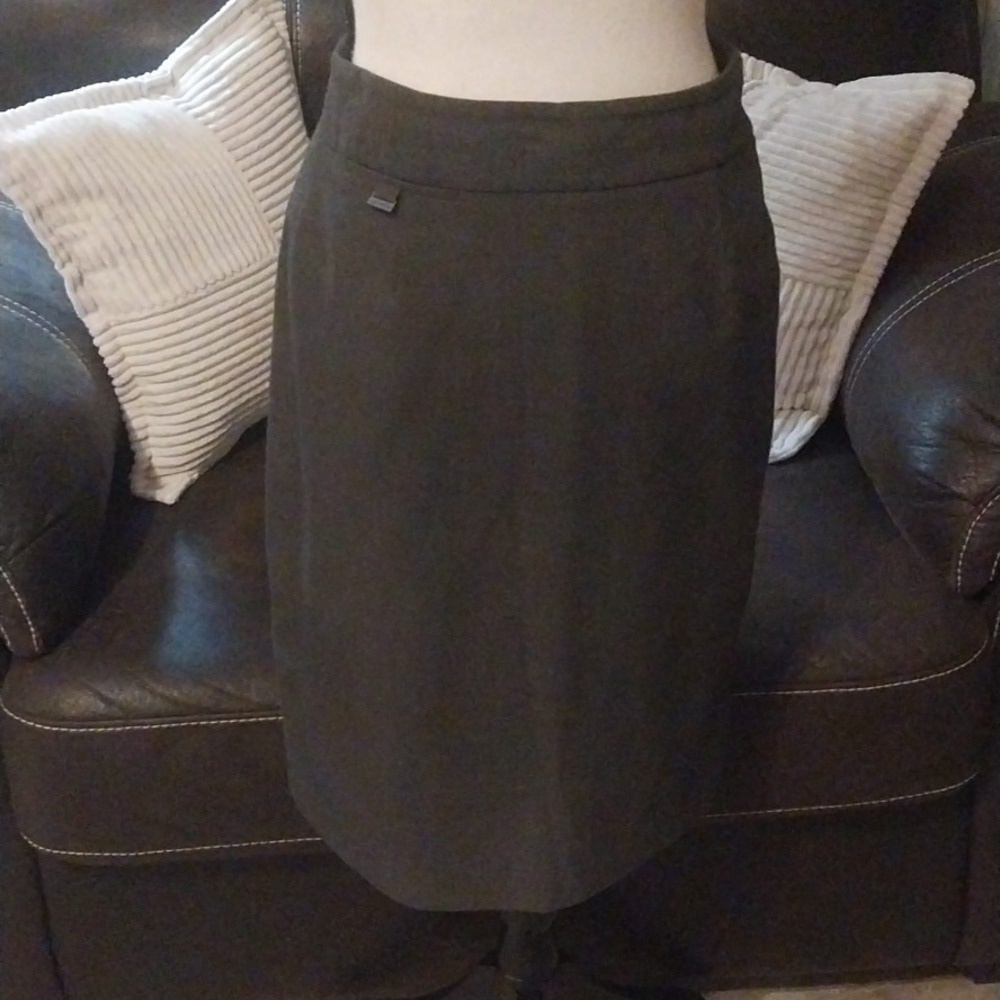 Calvin Klein Gray Lined Pencil Skirt Size 8